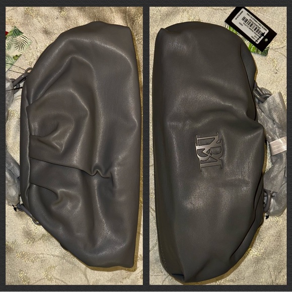 Badgley Mischka Clutch Shoulder Purse - Gray - Wrapped Frame Clutch NWT $129 - Picture 6 of 7